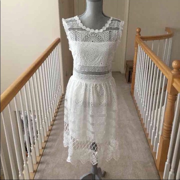 White lace dress
